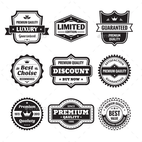 9 Labels and Badges - Decorative Symbols Decorative