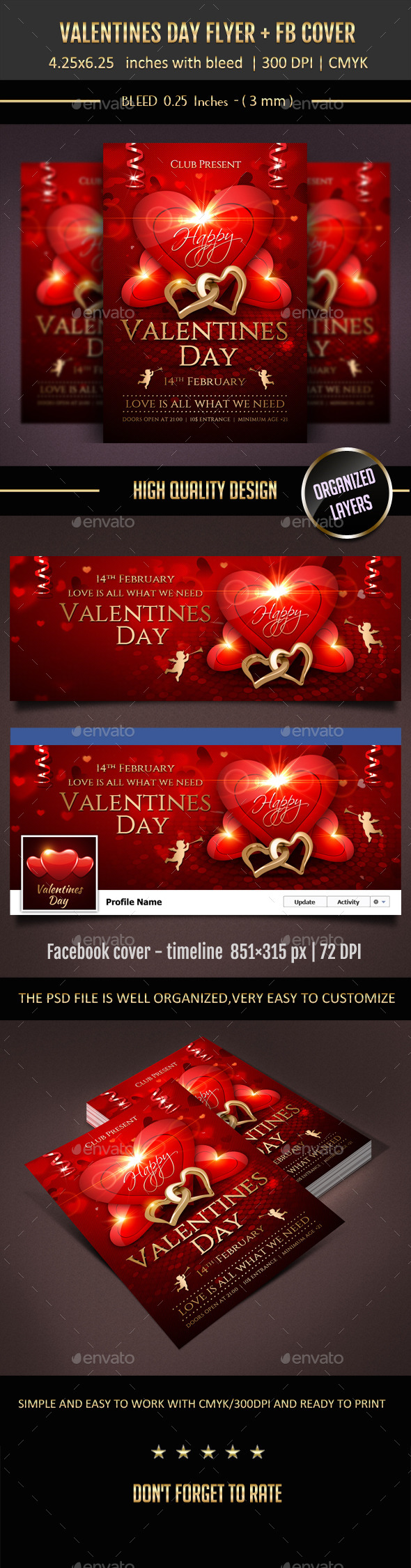 Valentines Day Flyer + Facebook Cover!