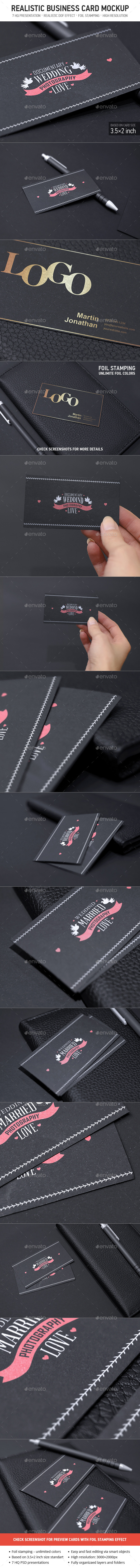Realistic Business Card Mockup - Business Cards Print