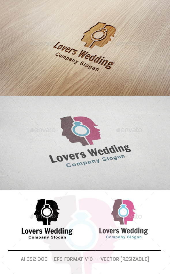 Lovers Wedding Logo - Humans Logo Templates