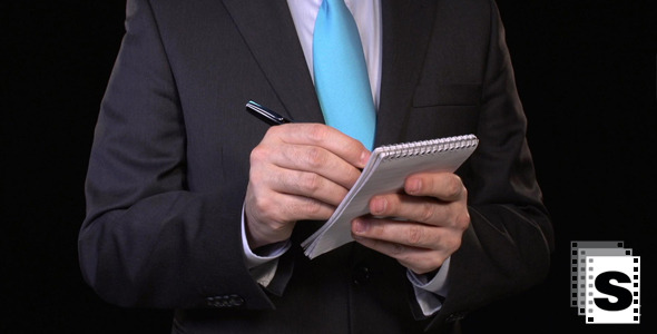 Businessman Taking Notes alt