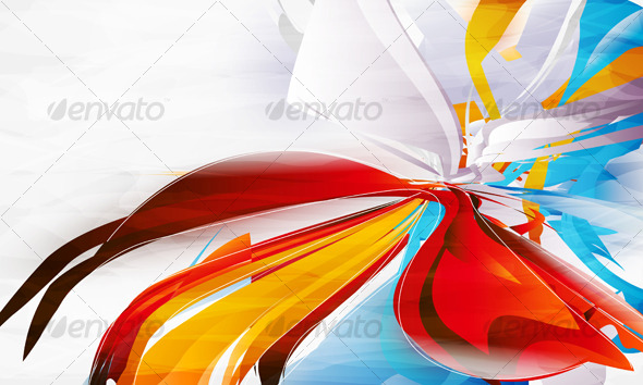 Abstract vector graphic, bright background - Abstract Conceptual