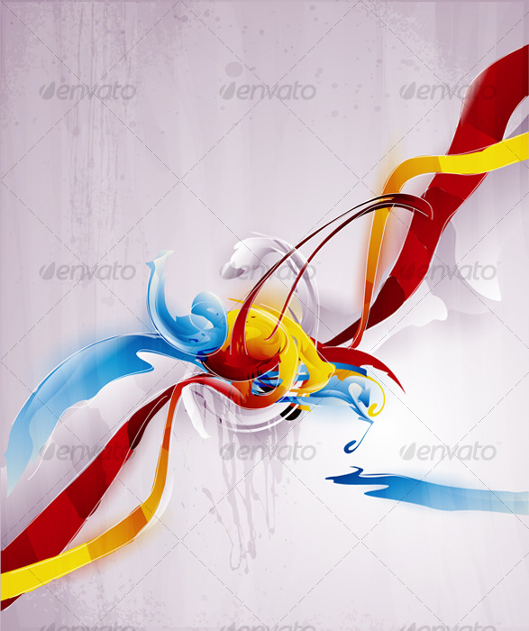 Abstract vector graphic, bright background - Abstract Conceptual