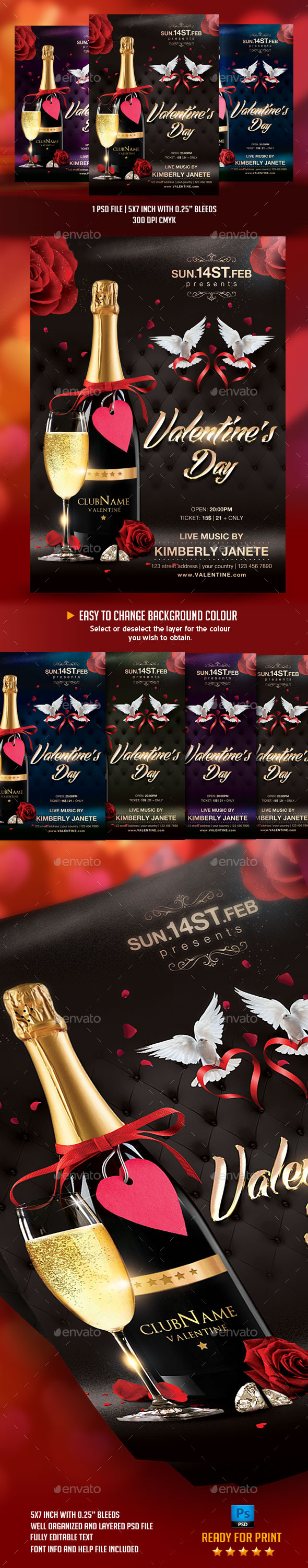 Valentine's Day Flyer Template - Events Flyers