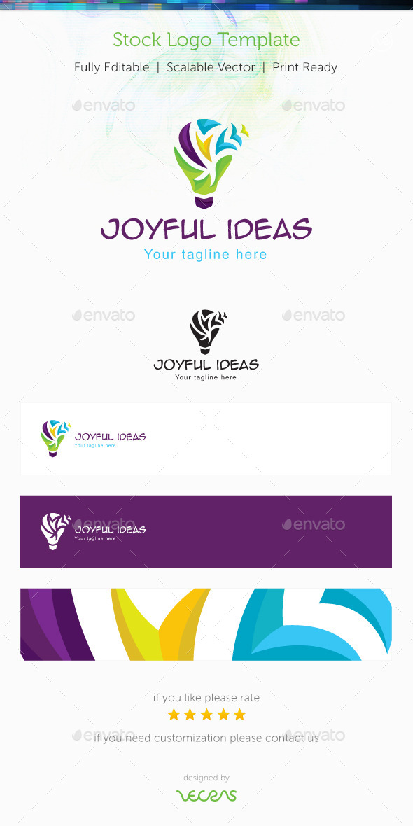 Joyful Ideas Stock Logo Template - Humans Logo Templates