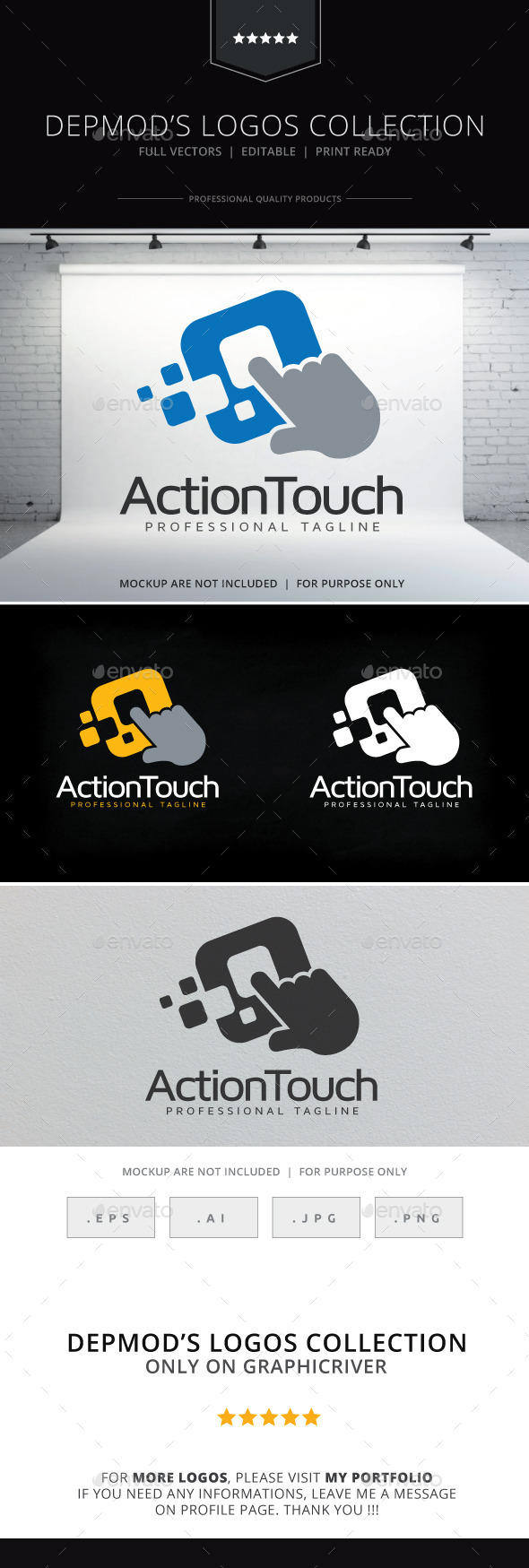Action Touch Logo - Symbols Logo Templates