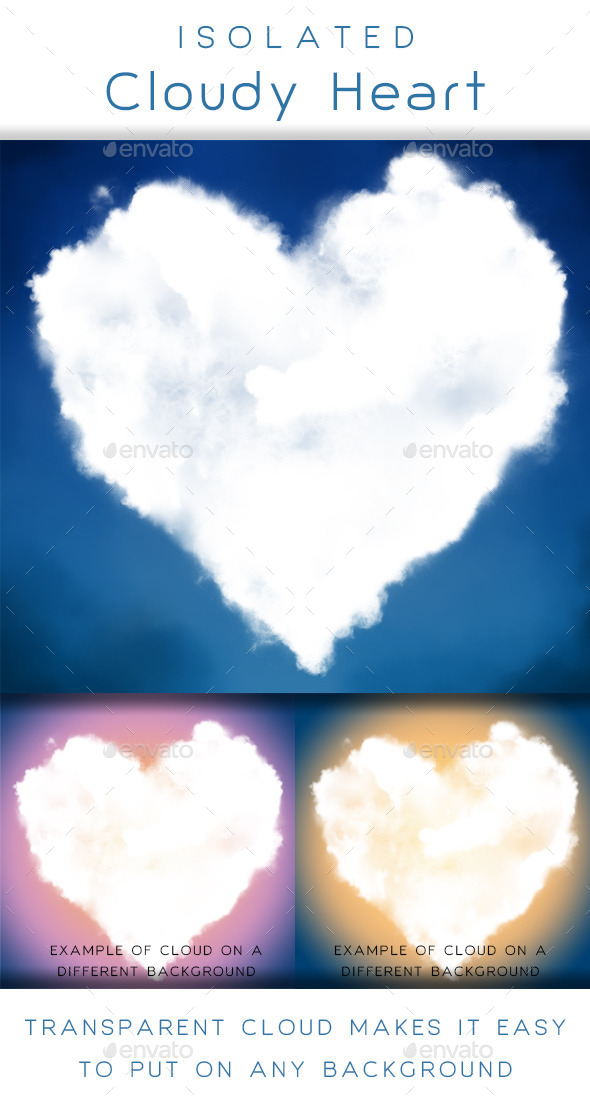 Cloudy Heart - Nature & Animals Isolated Objects