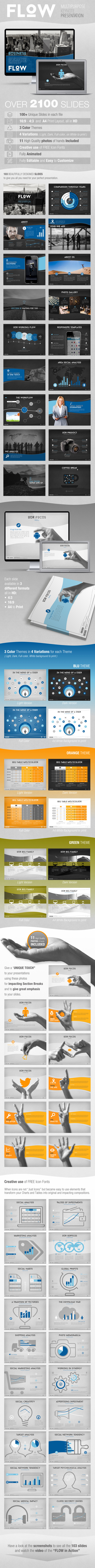 Flow multipurpose keynote template - Keynote Templates Presentation Templates