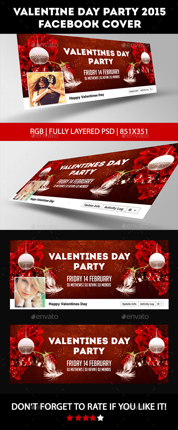 Valentine Day Party 2015 Facebook Cover - Facebook Timeline Covers Social Media