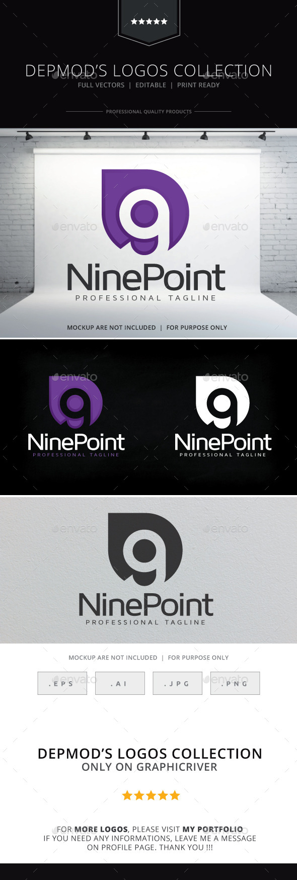 Nine Point Logo - Numbers Logo Templates