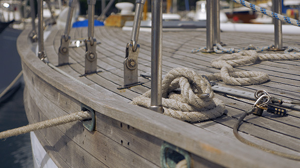 Wooden Sailing Boat Deck