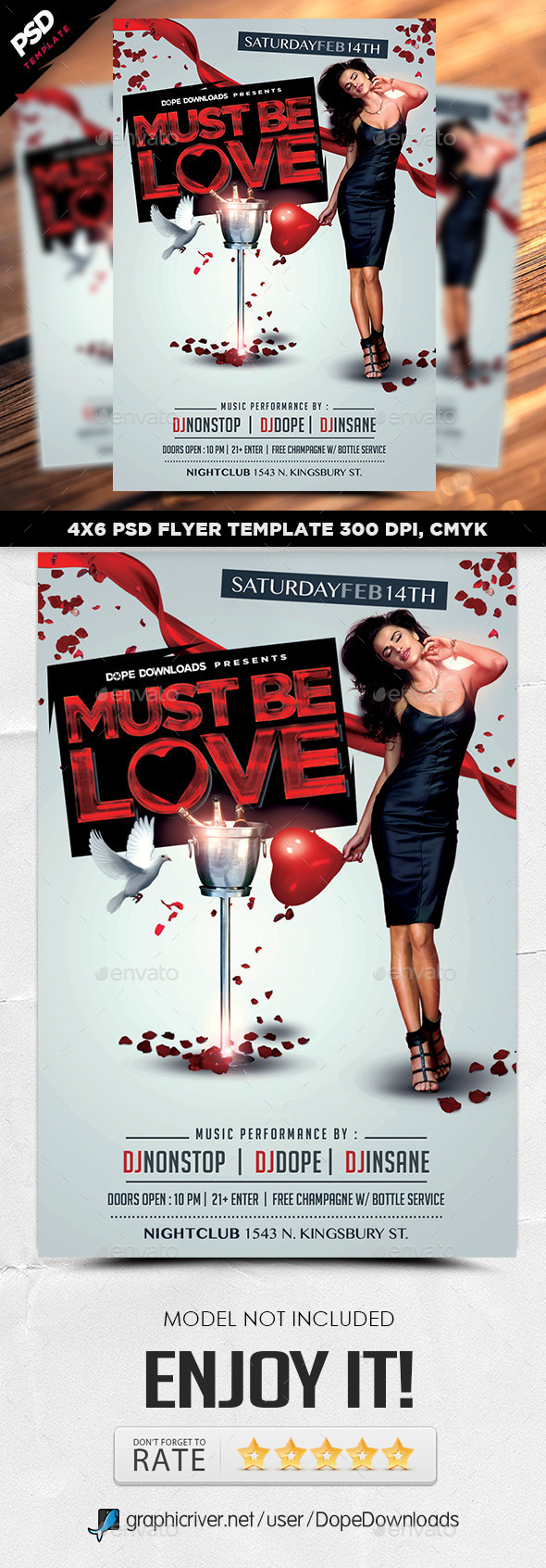 Must Be Love Valentine's Day Flyer - Holidays Events