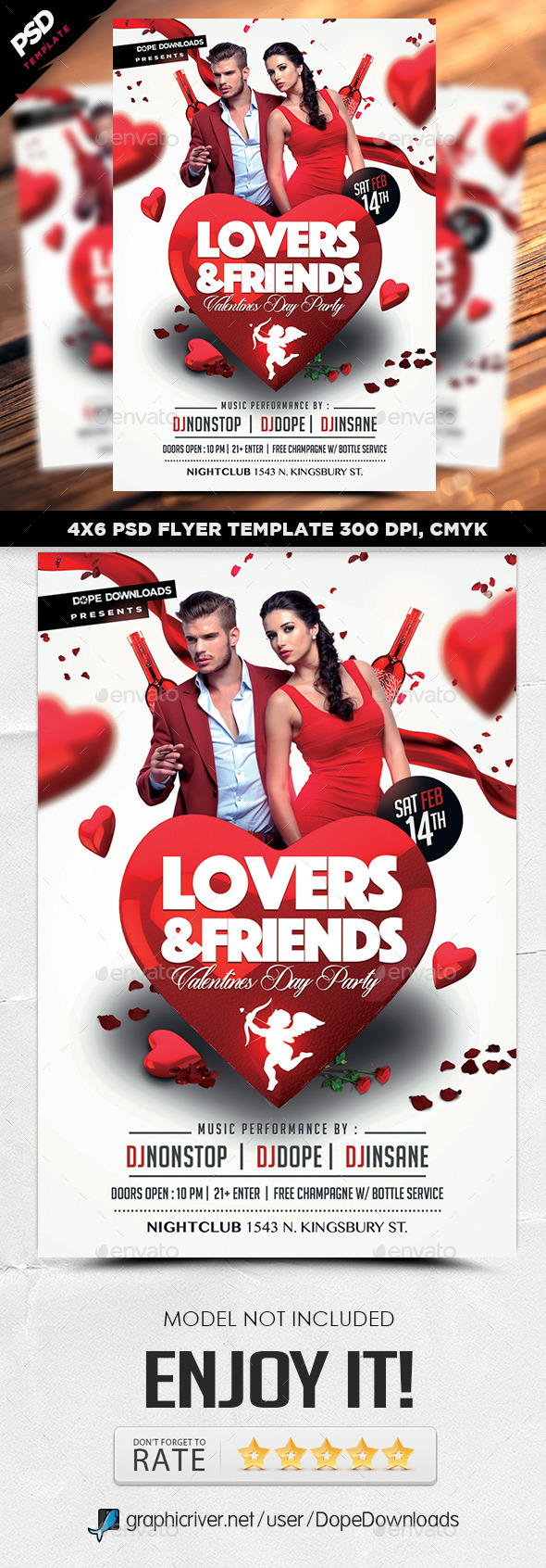 Lovers & Friends Valentine Day Flyer - Holidays Events