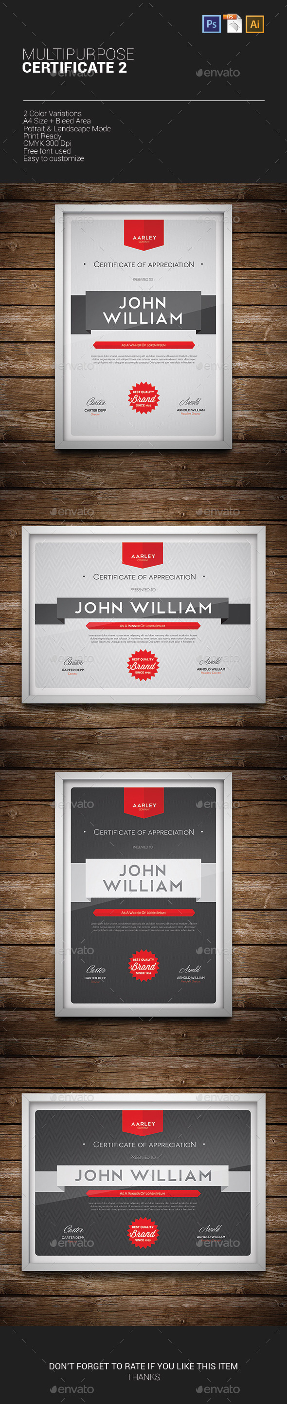 Multipurpose Certificate 02 - Certificates Stationery