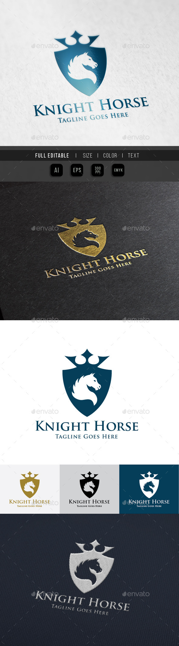 Horse Knight Shield Logo - Crests Logo Templates