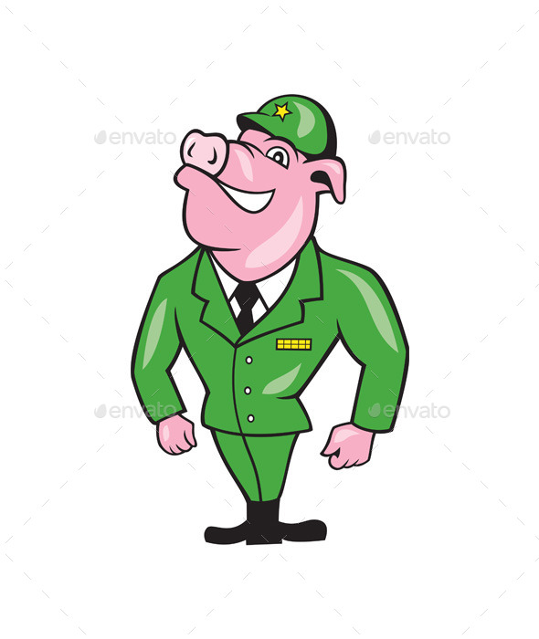 World War Two Pig Soldier - Animals Characters