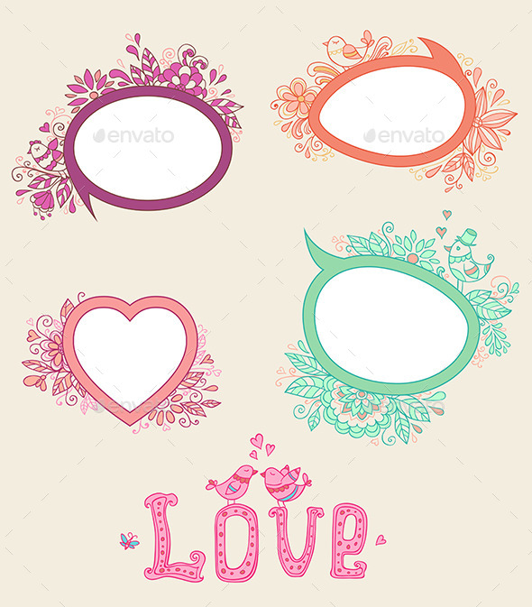 Doodle Banners for Valentine's Day - Valentines Seasons/Holidays