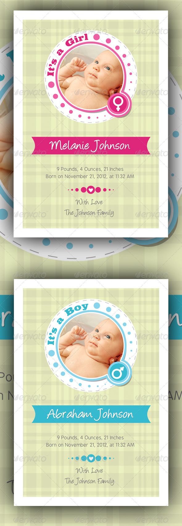 Baby Announcement Cards v2 - Family Cards & Invites