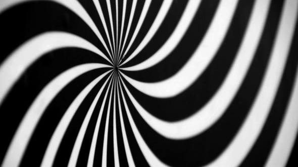 Black and White Spiral Spinning Left Defocused, Stock Footage | VideoHive