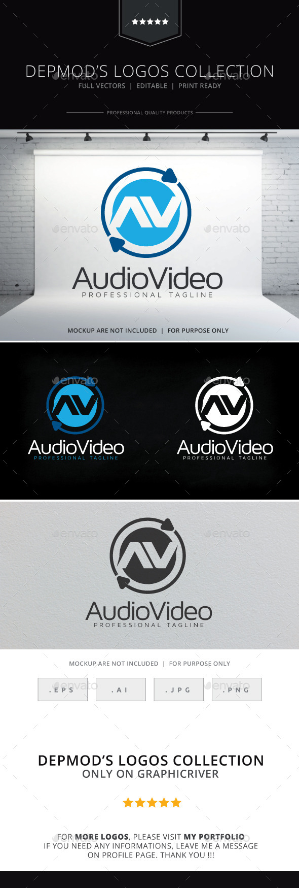 Audio Video Logo - Abstract Logo Templates