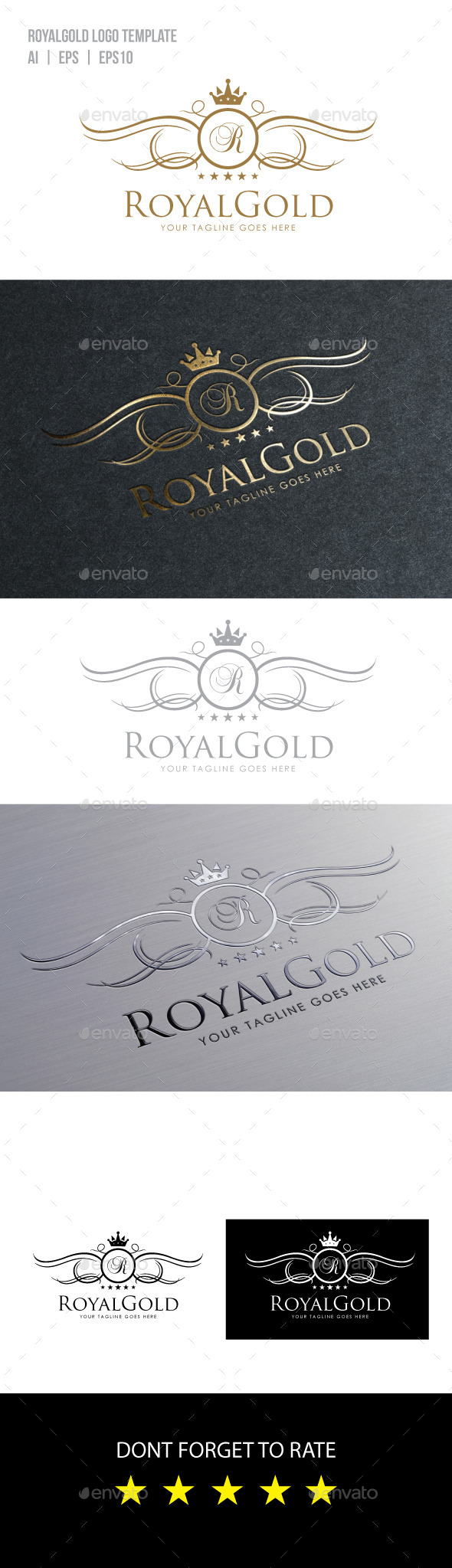 Royal Gold Logo Template - Crests Logo Templates