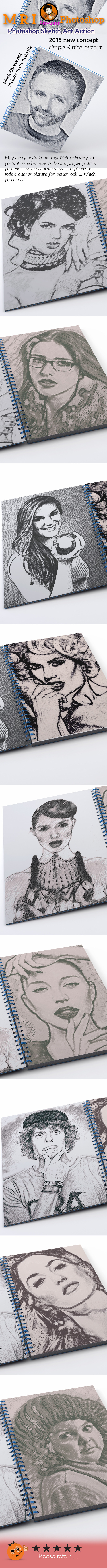 Photoshop Sketch Art Action - Photo Effects Actions