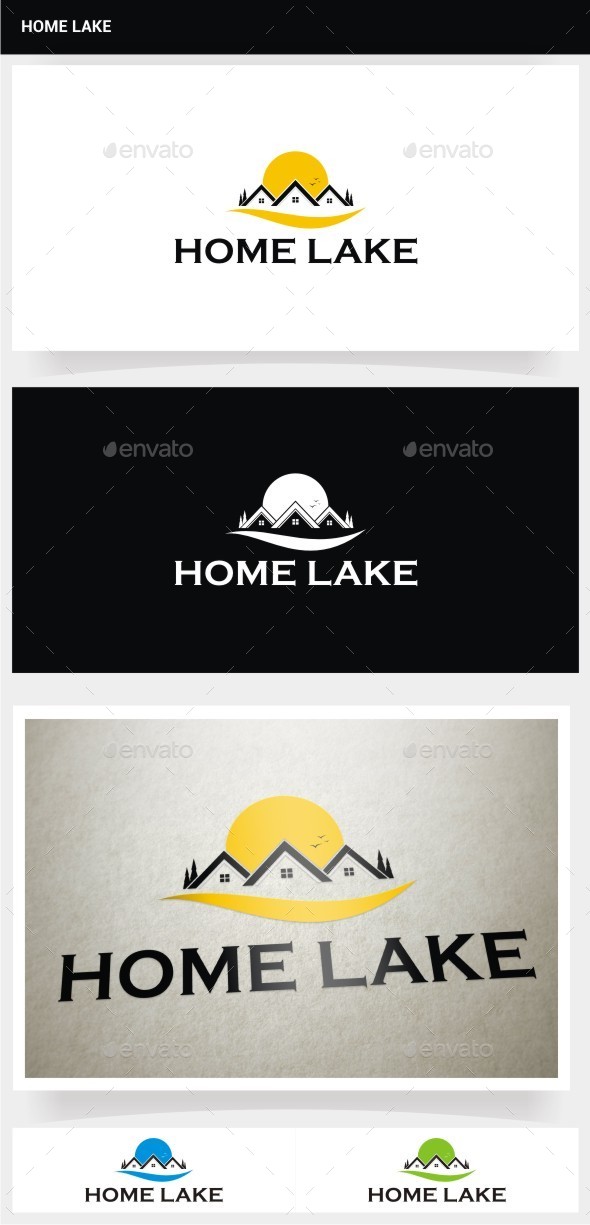 Home Lake - Buildings Logo Templates