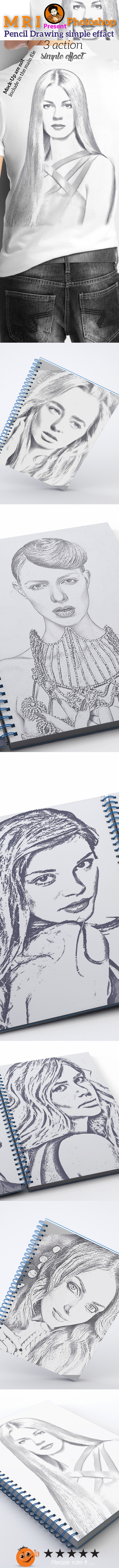 Pencil Drawing Simple Effect - Photo Effects Actions