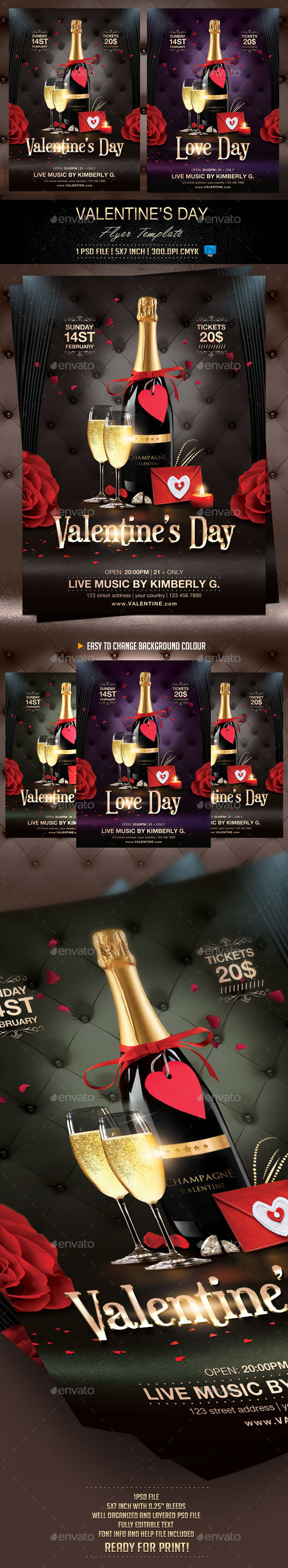 Valentine's Day Flyer Template v3 - Events Flyers