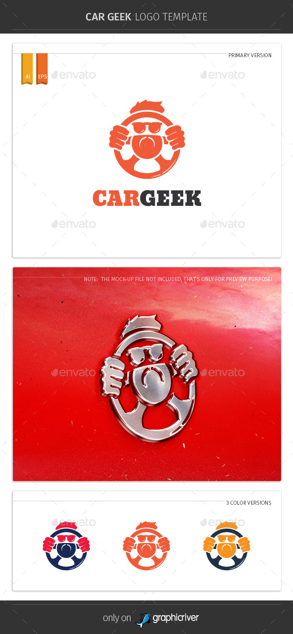 Car Geek Logo Template - Humans Logo Templates