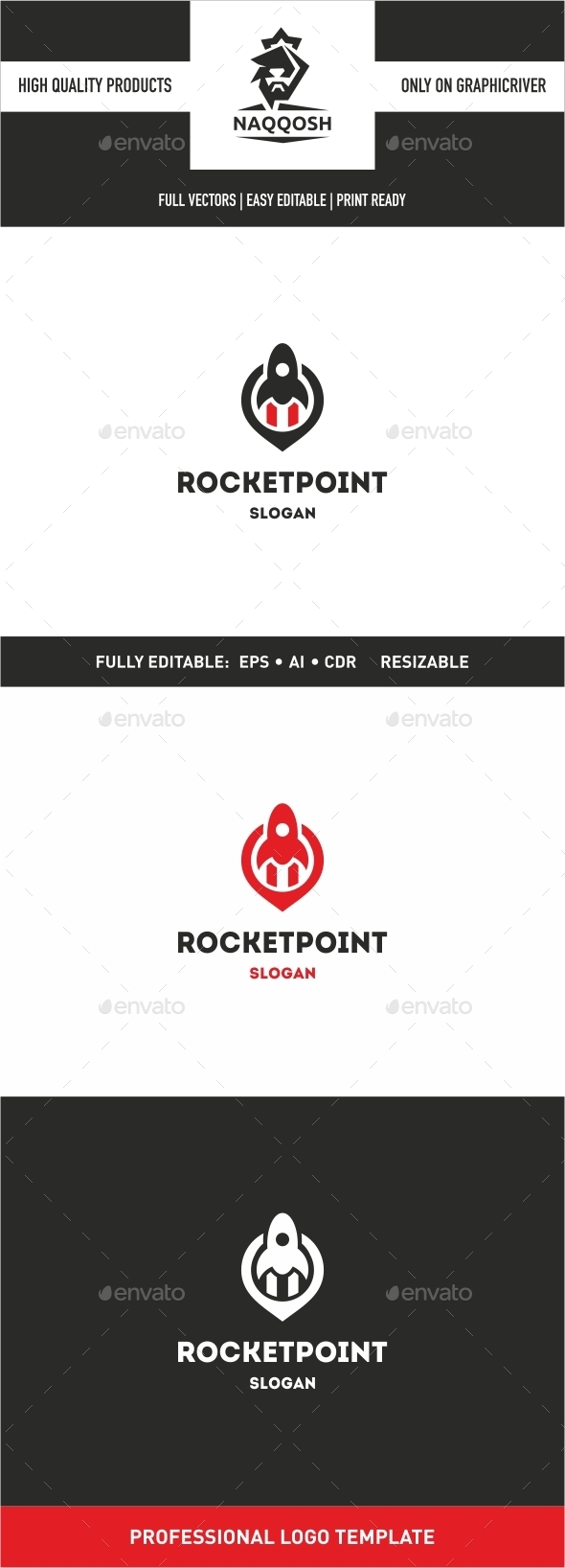 Rocket Point - Logo Template - Logo Templates