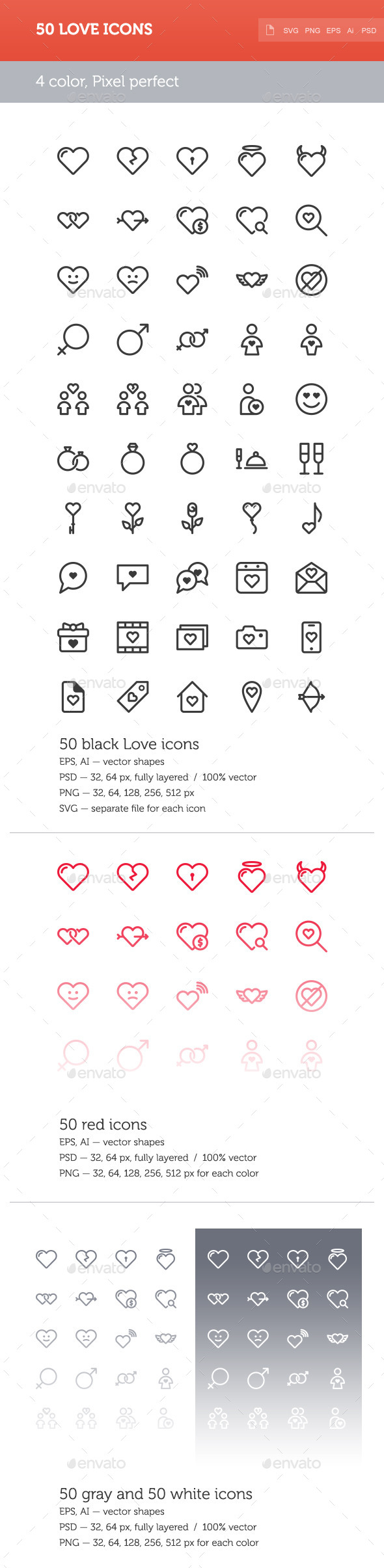 Love Icon Set - Icons