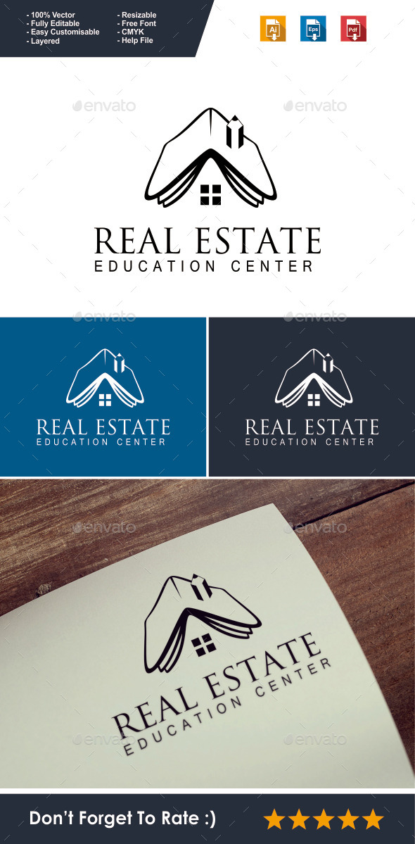 Real Estate Education Logo - Buildings Logo Templates