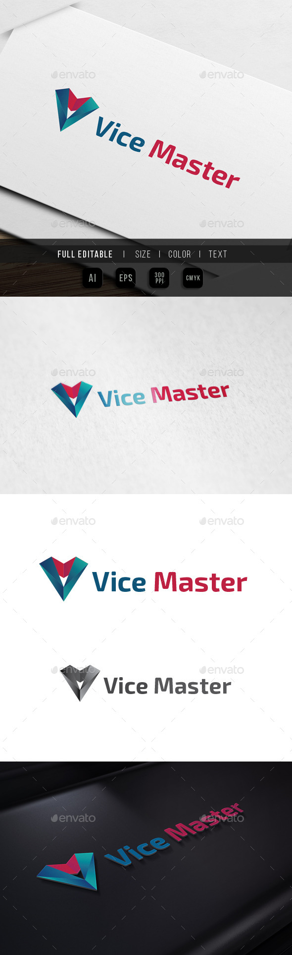 Letter V - Victory Agency - Vision Studio - Letters Logo Templates