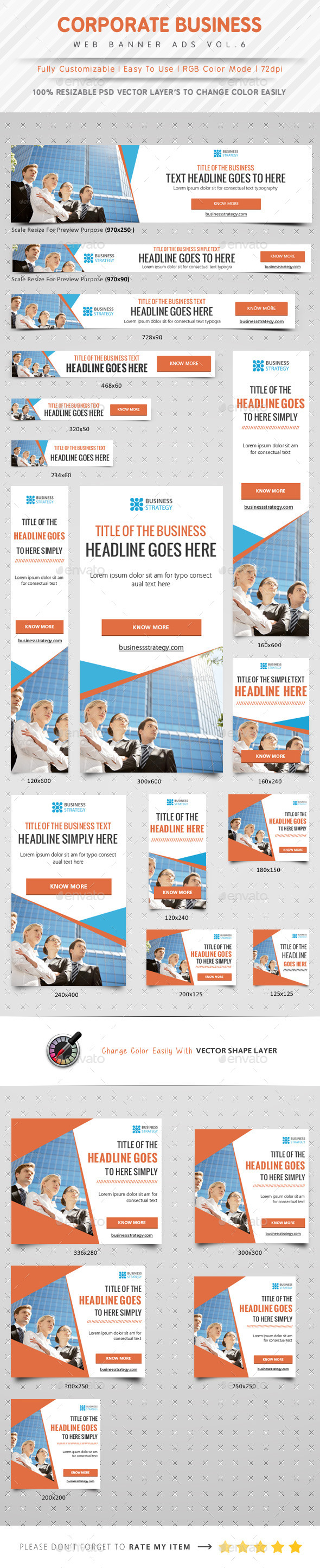 Corporate Web Banner Ads Vol.6 - Banners & Ads Web Elements