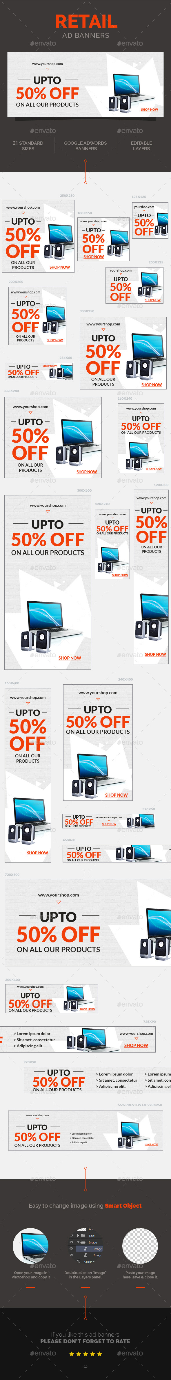 Retail Ad Banners - Banners & Ads Web Elements