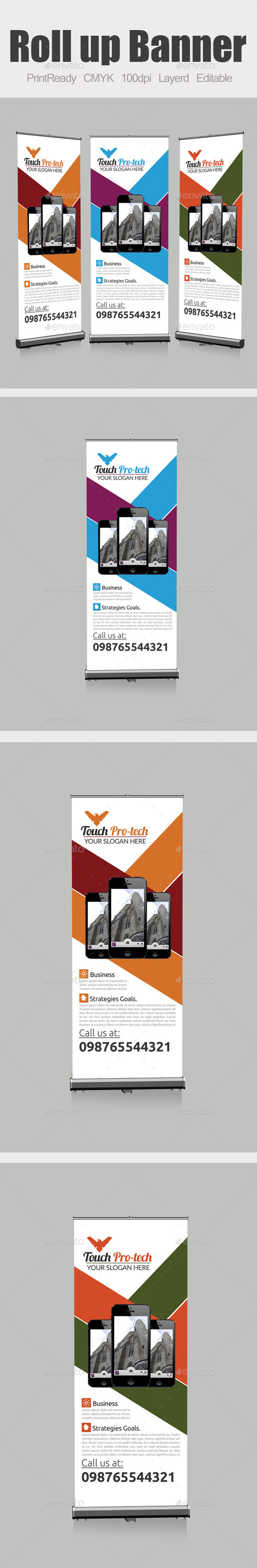 Roll Up Business Banners - Signage Print Templates