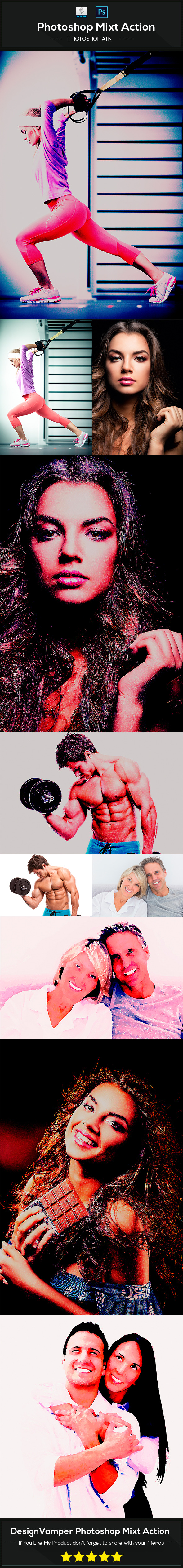 Photoshop Mixt Action - Photo Effects Actions