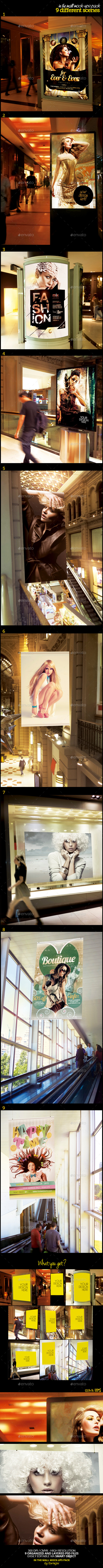 In The Mall Mock-Ups Pack - Posters Print