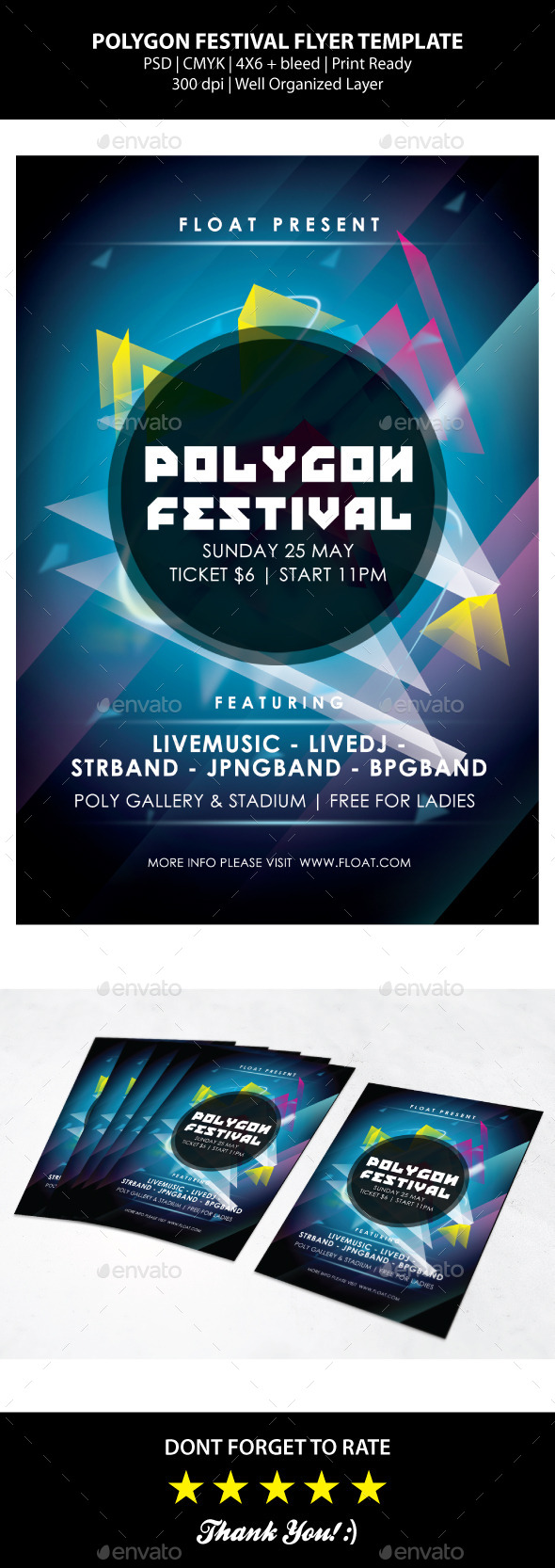 Polygon Festival Flyer Templates - Events Flyers