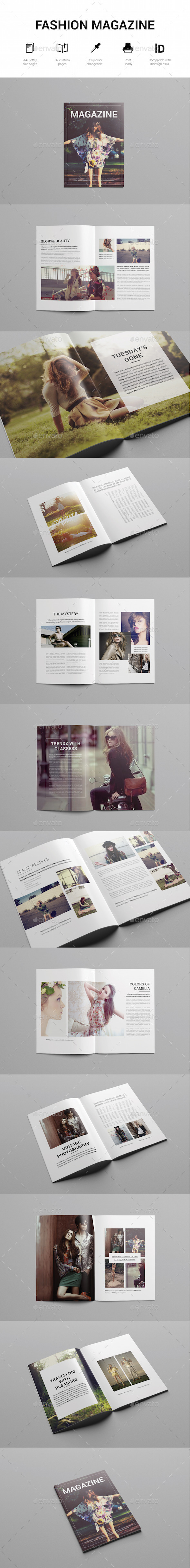 Minimal Fashion Magazine Template - Magazines Print Templates