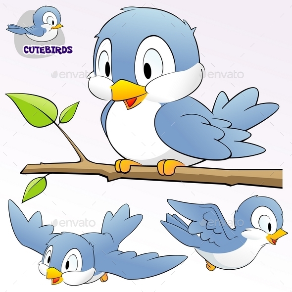 Cartoon Birds - Animals Characters
