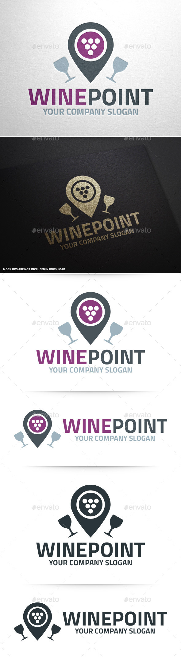 Wine Point Logo Template - Objects Logo Templates