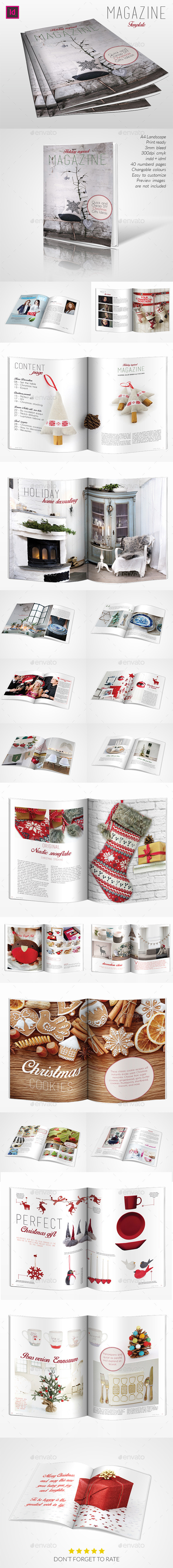 Holyday Inspired Magazine Template - Magazines Print Templates