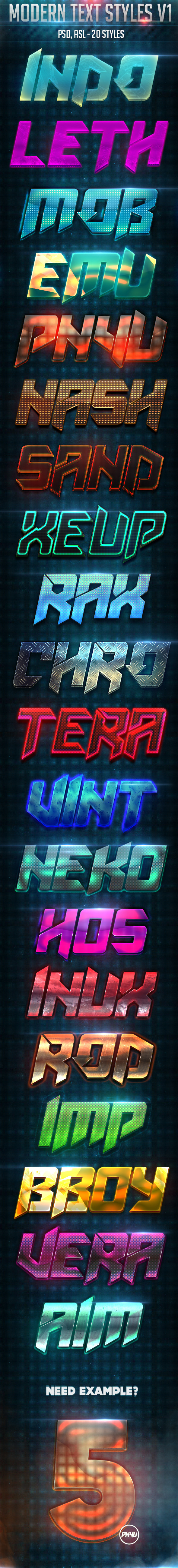 Modern Text Styles V1 - Text Effects Styles