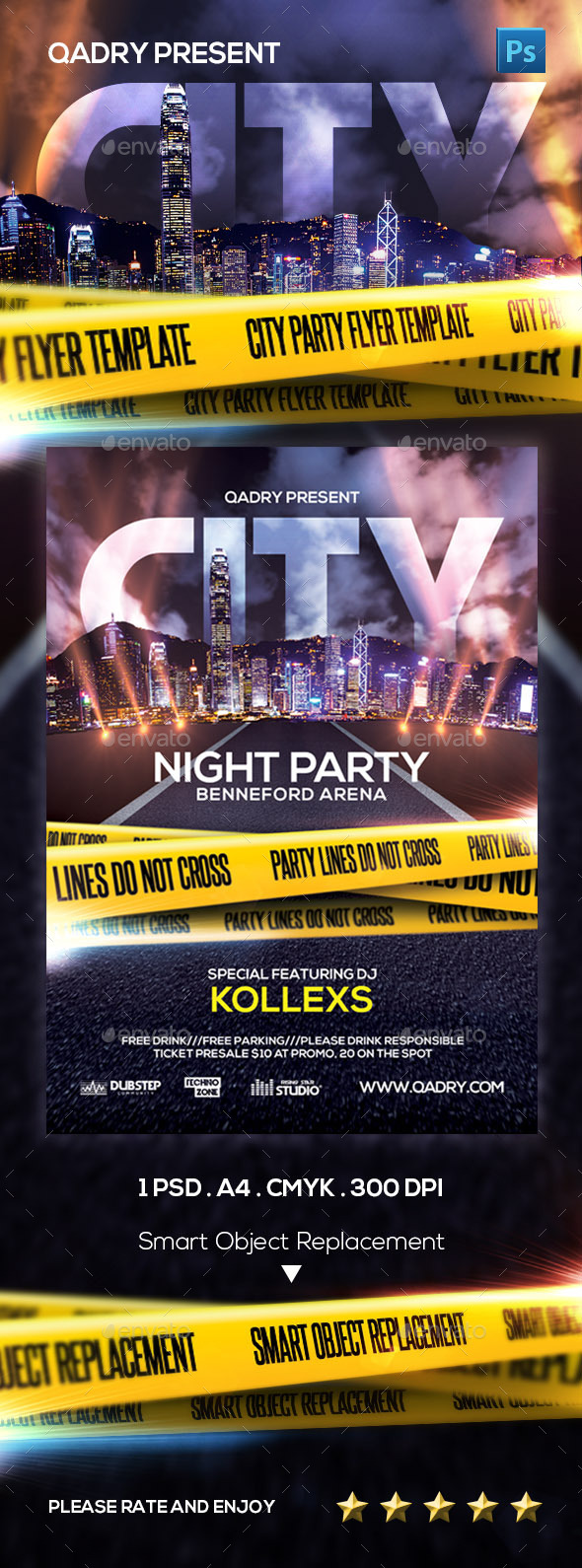City Night Party Flyer Template - Events Flyers
