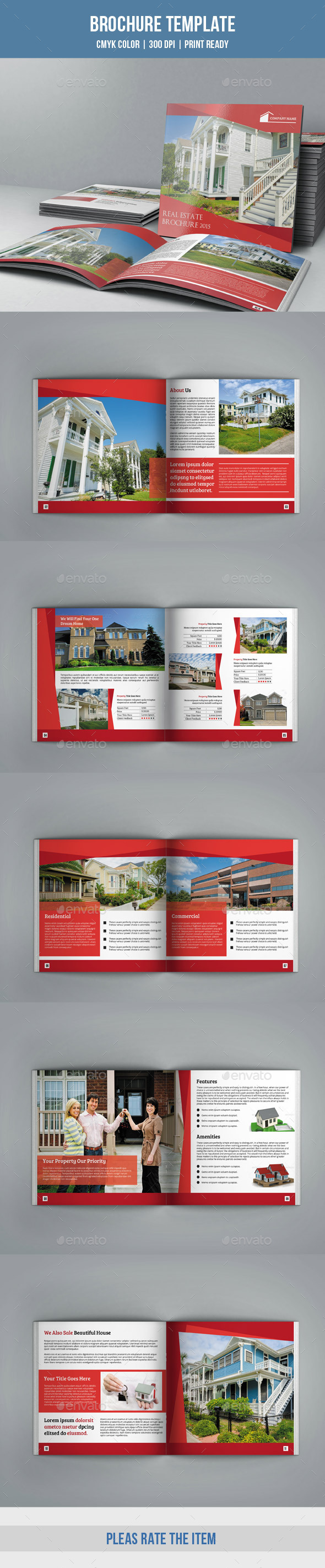 Square Bifold for Real Estate Company-V09 - Corporate Brochures