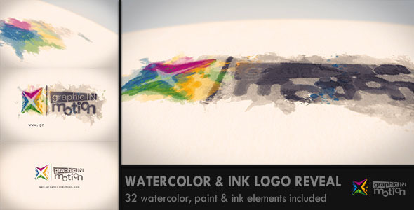 WatercolorInk Logo Reveal - VideoHive 10032703