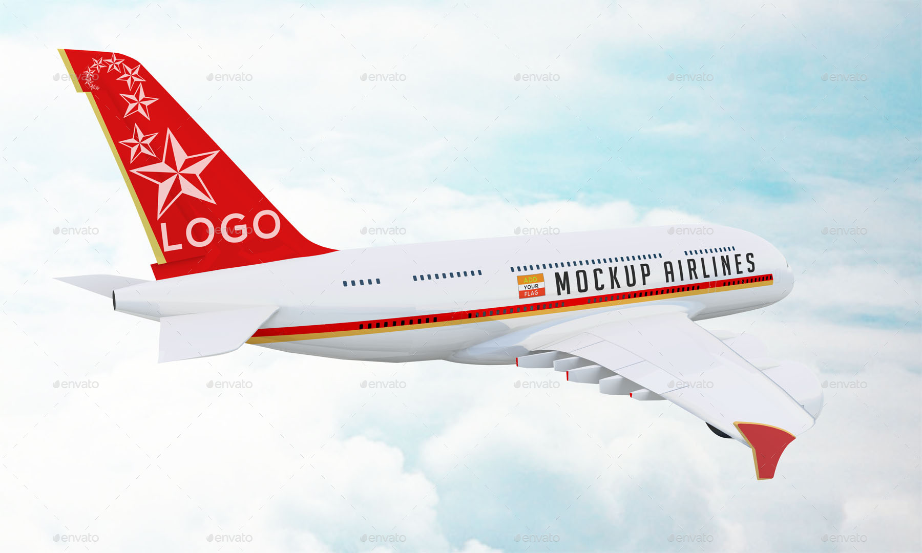 Airplane Advertising Mockup 02 - A380 by Njanimator ...