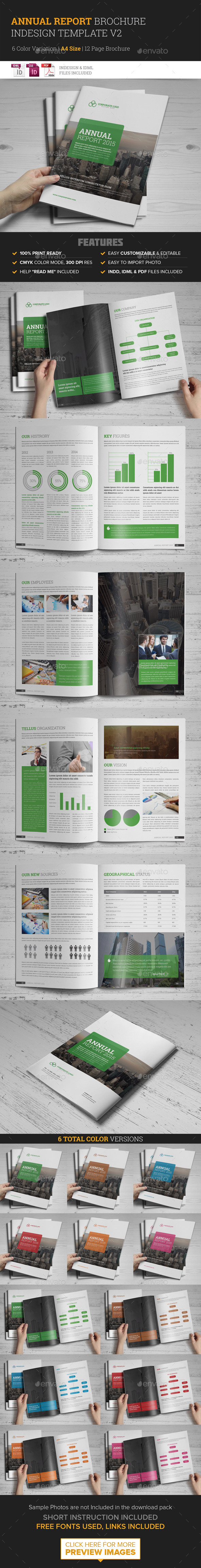 Annual Report Brochure Indesign Template v2 - Corporate Brochures